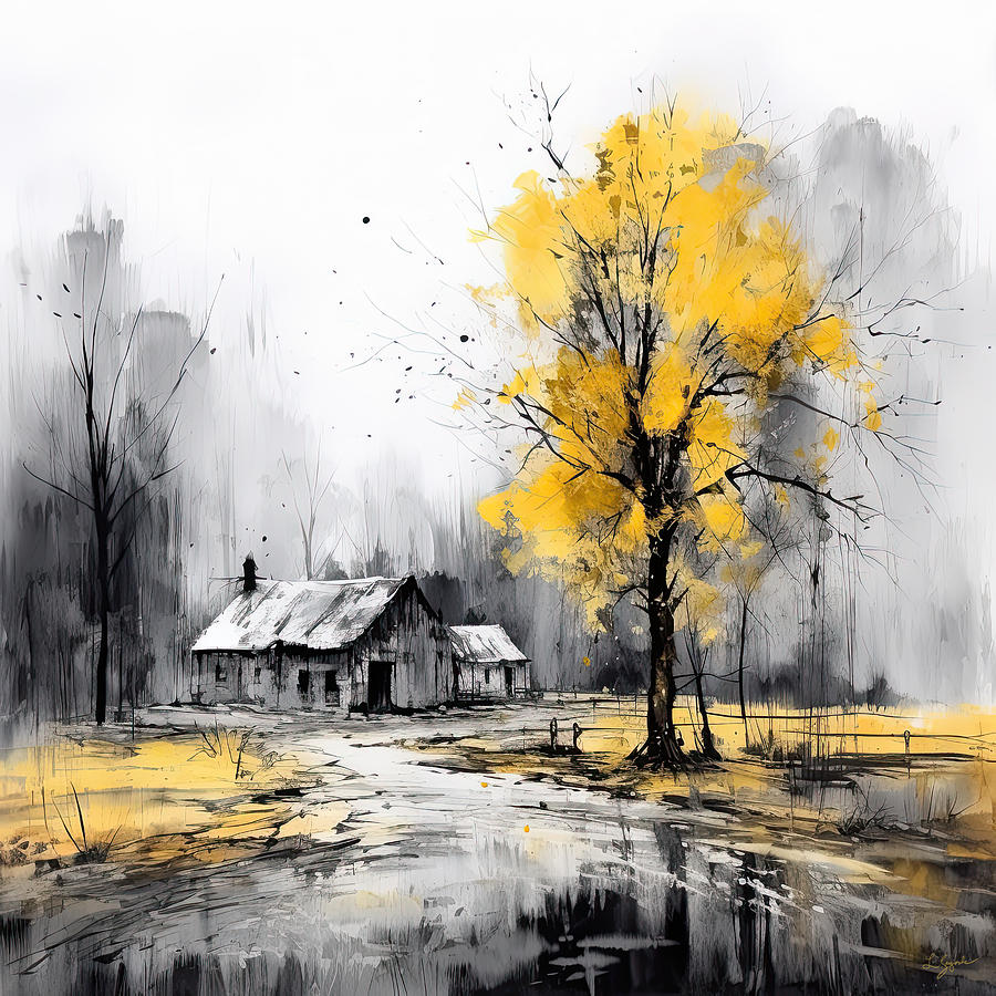 Autumn Solitude Painting by Lourry Legarde