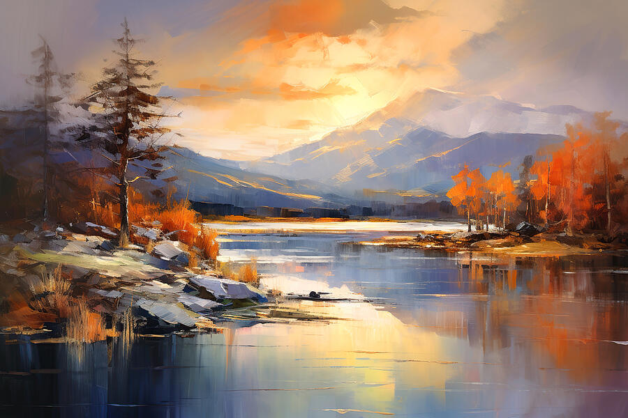Sunset Painting - Autumn Song by Matt Black