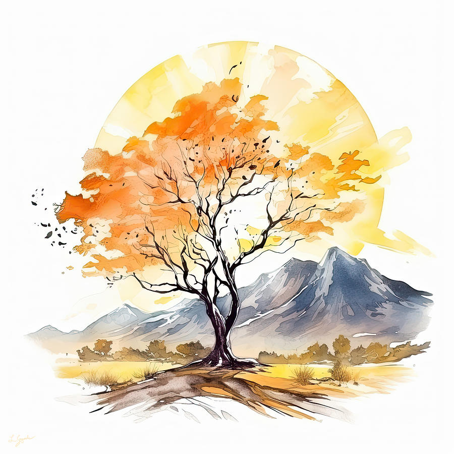 Autumn Splendor - Autumn Paintings Painting by Lourry Legarde