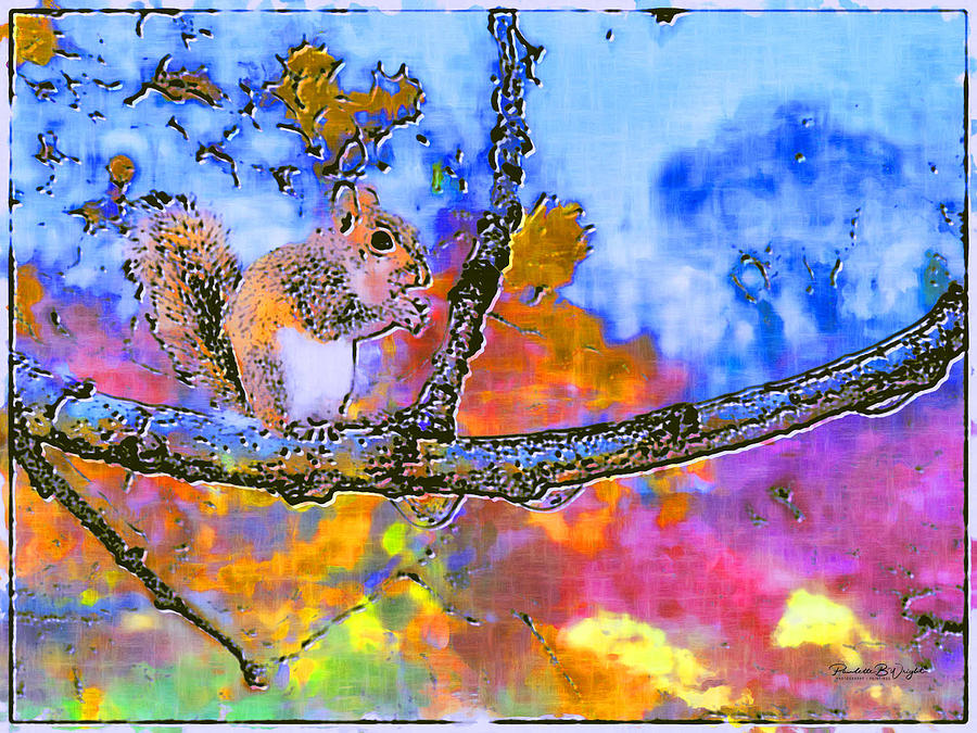 Autumn Squirrel on Branch by Paulette B Wright Autumn Squirrel on Branch by Paulette B Wright