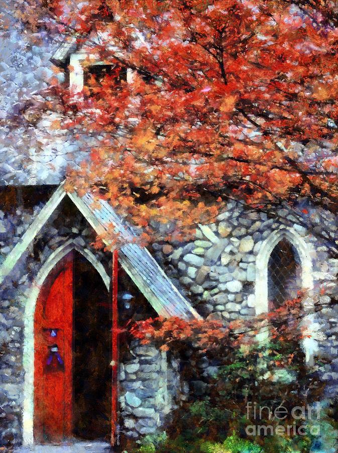 Autumn Stone Church Milford Photograph by Janine Riley