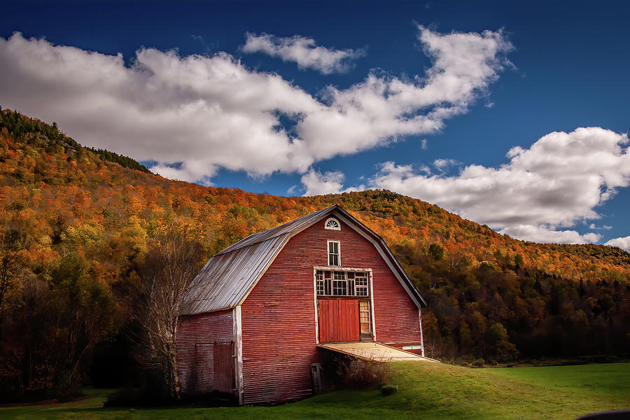 Autumn Sun on Vermonts Route 100 Photograph by Jeff Folger