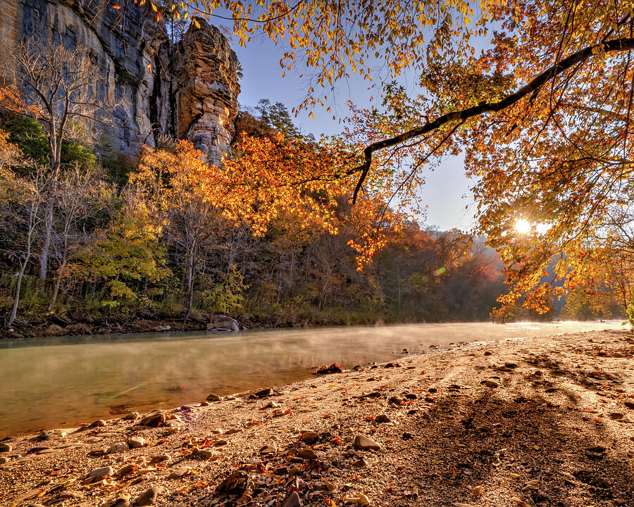Autumn Sunrise Along The Buffalo River And Roark Bluff Photograph by Gregory Ballos Autumn Sunrise Along The Buffalo River And Roark Bluff Photograph by Gregory Ballos