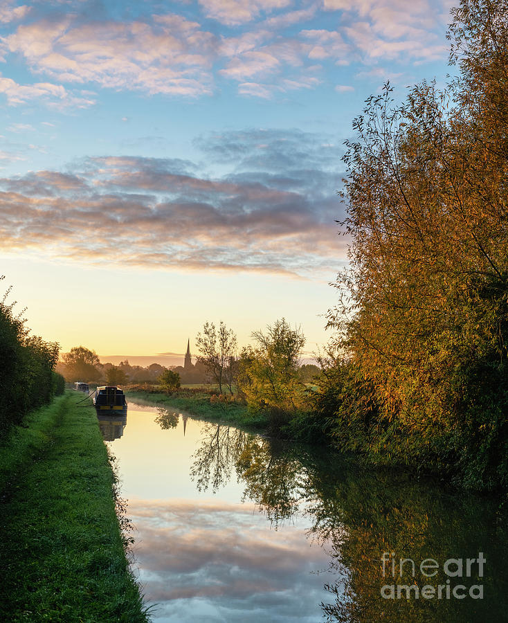 Autumn Sunrise on the Oxford Canal Photograph by Tim Gainey