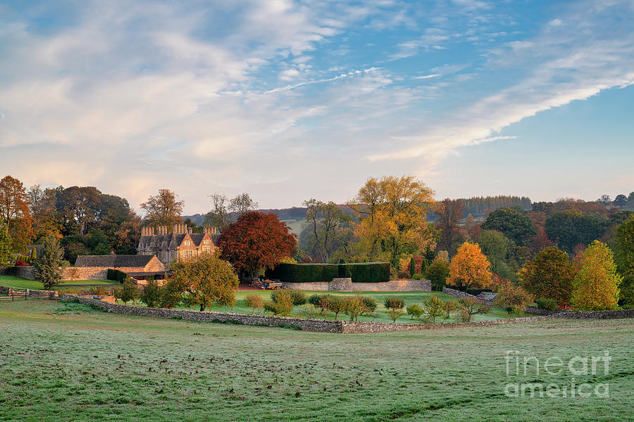 Autumn Sunrise over Upper Slaughter Manor Cotswolds Photograph by Tim Gainey