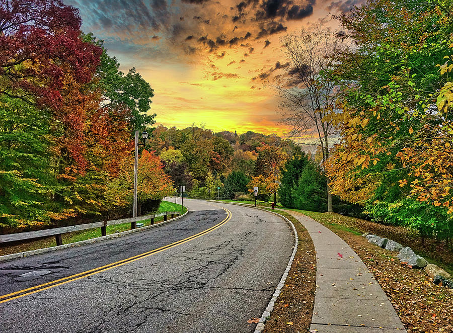 Autumn Sunset Around The Bend Photograph By Edward Landen Fine Art