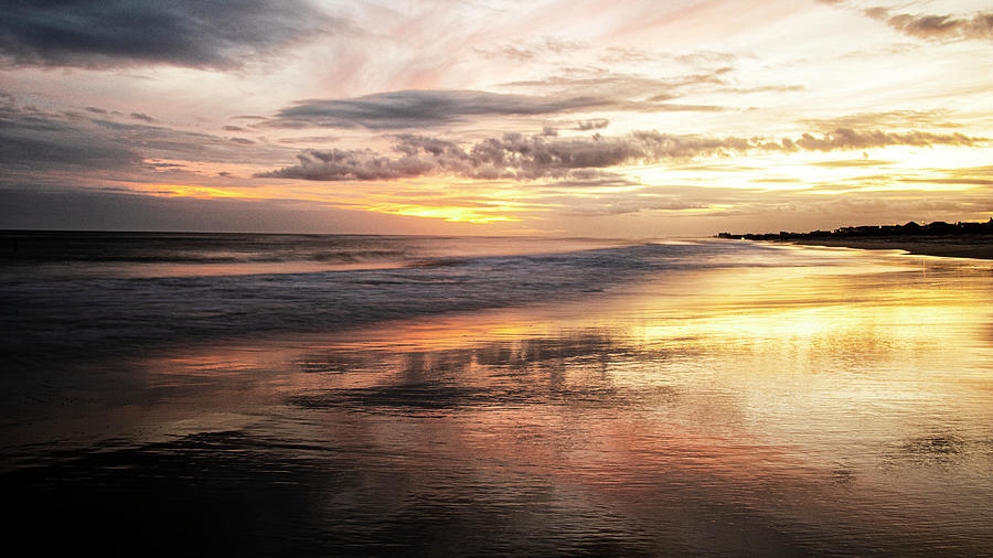 Autumn Sunset at Atlantic Beach Photograph by Bob Decker