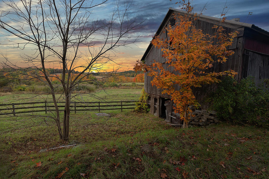 Autumn Sunset Photograph by Bill Wakeley