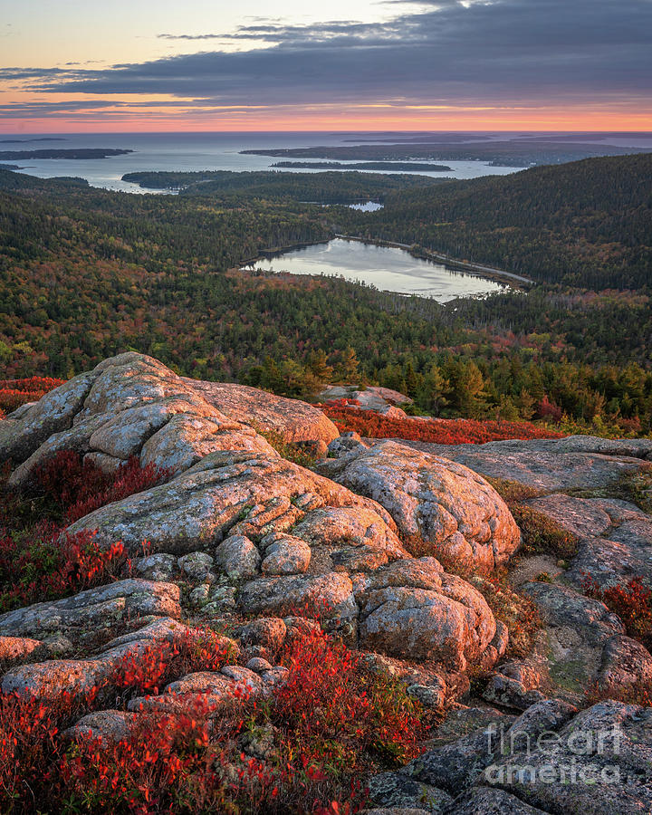 Autumn Sunset from Bald Peak Photograph by Benjamin Williamson