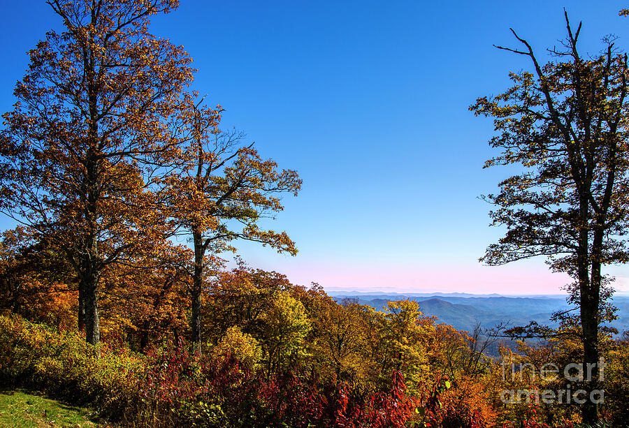 Autumn Sunset in the Blue Ridges Photograph by Shelia Hunt