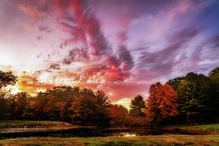 Autumn Sunset Sky Photograph by Lilia S
