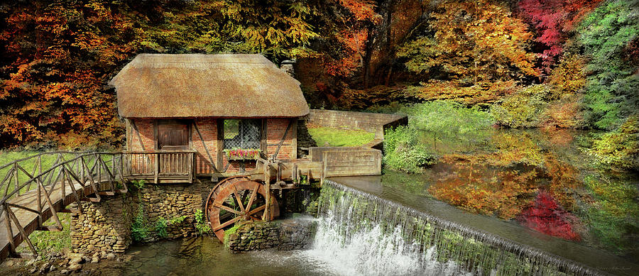 Autumn - The small paper mill Photograph by Mike Savad