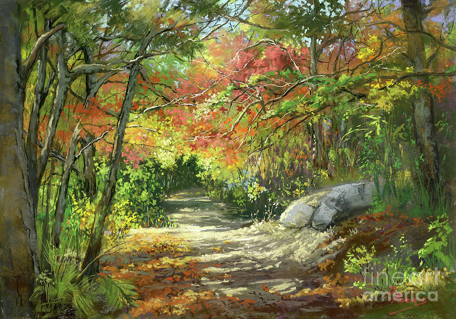 Autumn Trail Painting by Dianne Parks