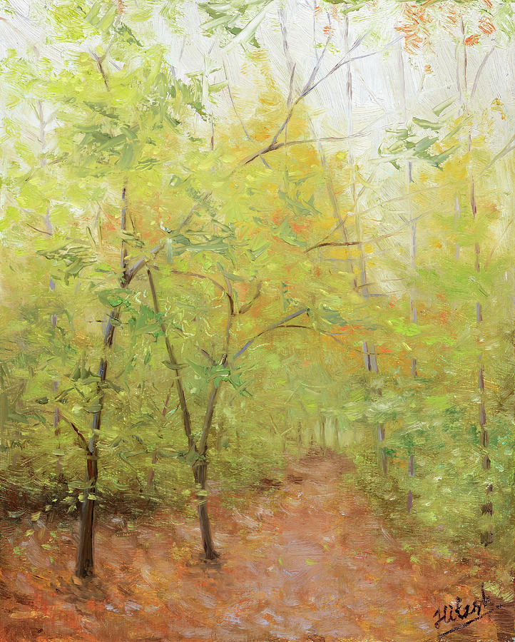 Autumn Trail Painting by Tesh Parekh