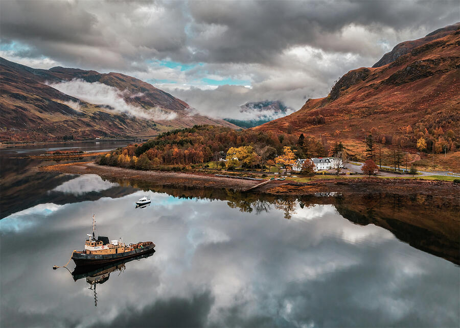 Nature Photograph - Autumn Tranquility on Loch Duich by Dave Bowman