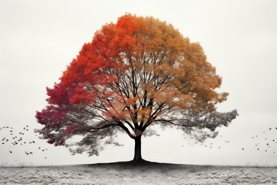 Autumn Tree Digital Art by Imagine ART