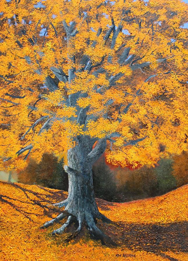 Autumn Tree Painting by Ken Ahlering