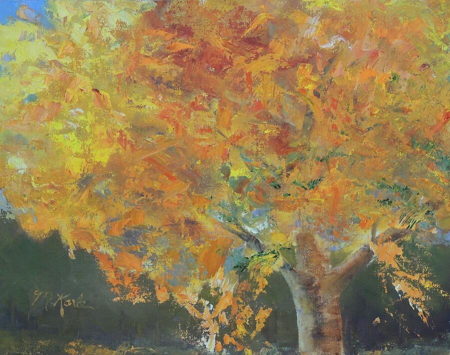 Autumn Tree Painting by Marsha Karle