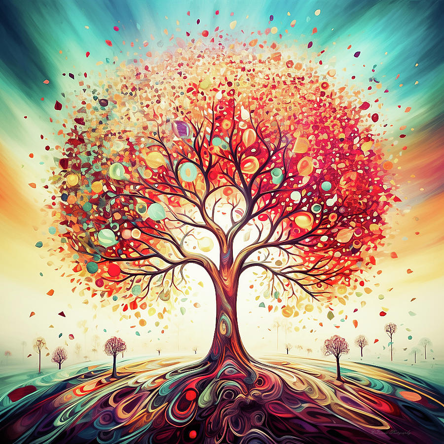 Autumn Tree of Life  Digital Art by Debra Forand