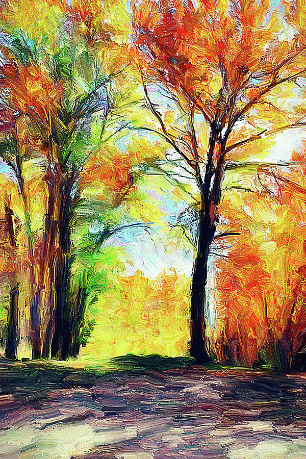 Autumn Trees in Idaho Mixed Media by Tatiana Travelways