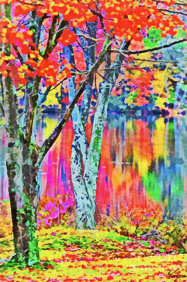 Autumn Trees Digital Art by Yorgos Daskalakis