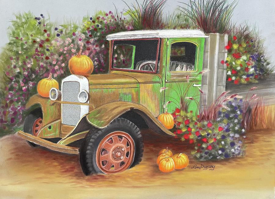Autumn Truck  Mixed Media by Lora Duguay