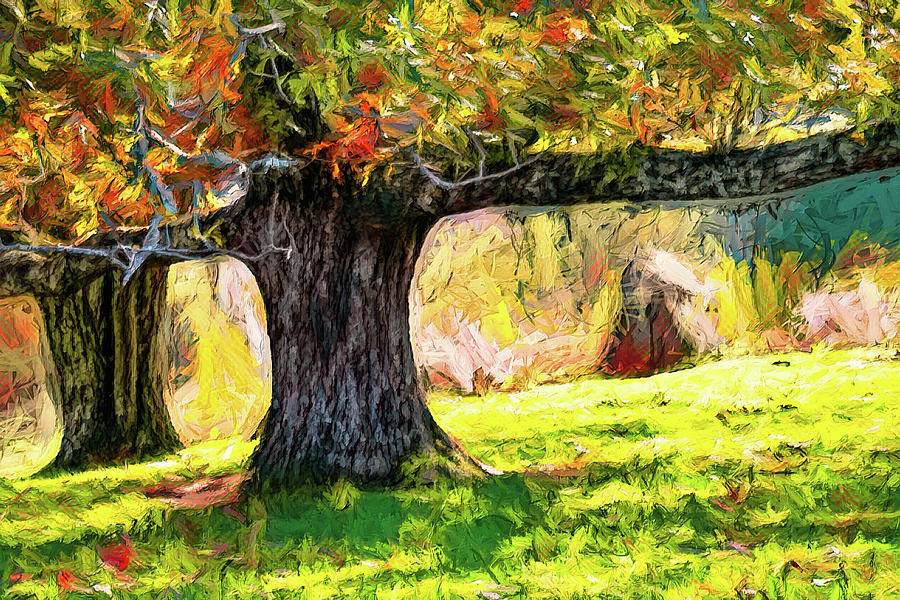 Autumn Under the Trees ap Painting by Dan Carmichael