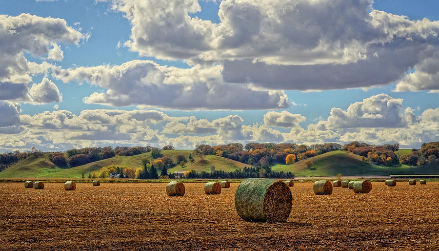 Autumn Valley Bales Photograph by Bruce Morrison