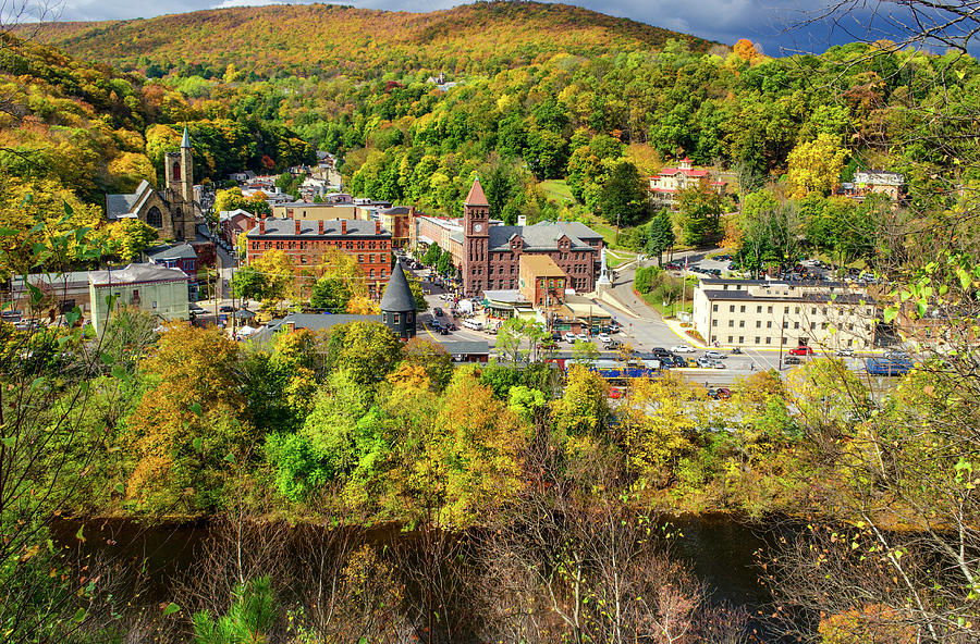 Autumn View of Downtown Jim Thorpe Photograph by Desha Online Pixels