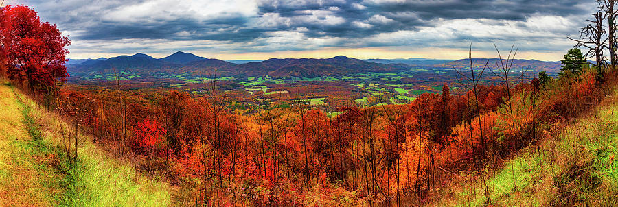 Autumn View of Virginia panorama Photograph by Dan Carmichael