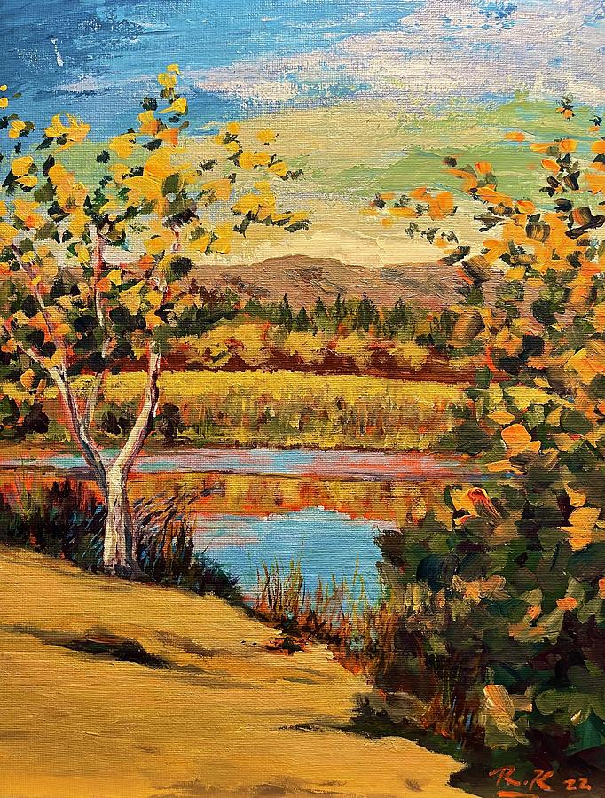 Autumn view Painting by Ray Khalife