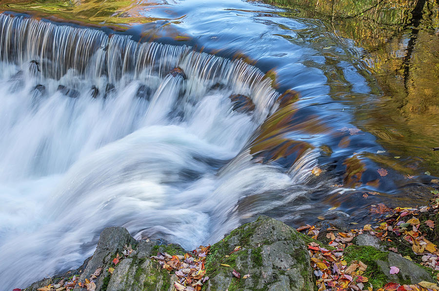 Autumn Waterfall Photograph by Cate Franklyn Autumn Waterfall Photograph by Cate Franklyn