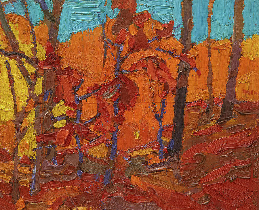 Tree Painting - Autumn Woods, Algonquin Park by Tom Thomson