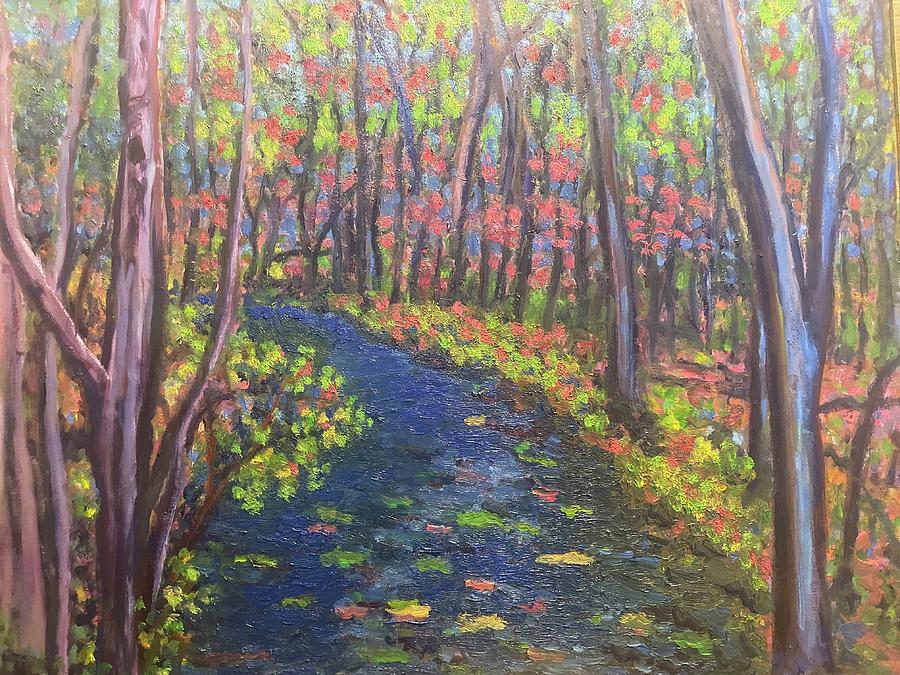 Autumn Woods  Painting by Beth Riso