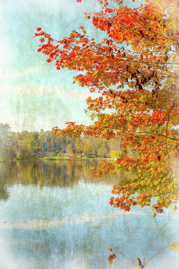 Autumnal North Carolina Lake  Photograph by W Chris Fooshee