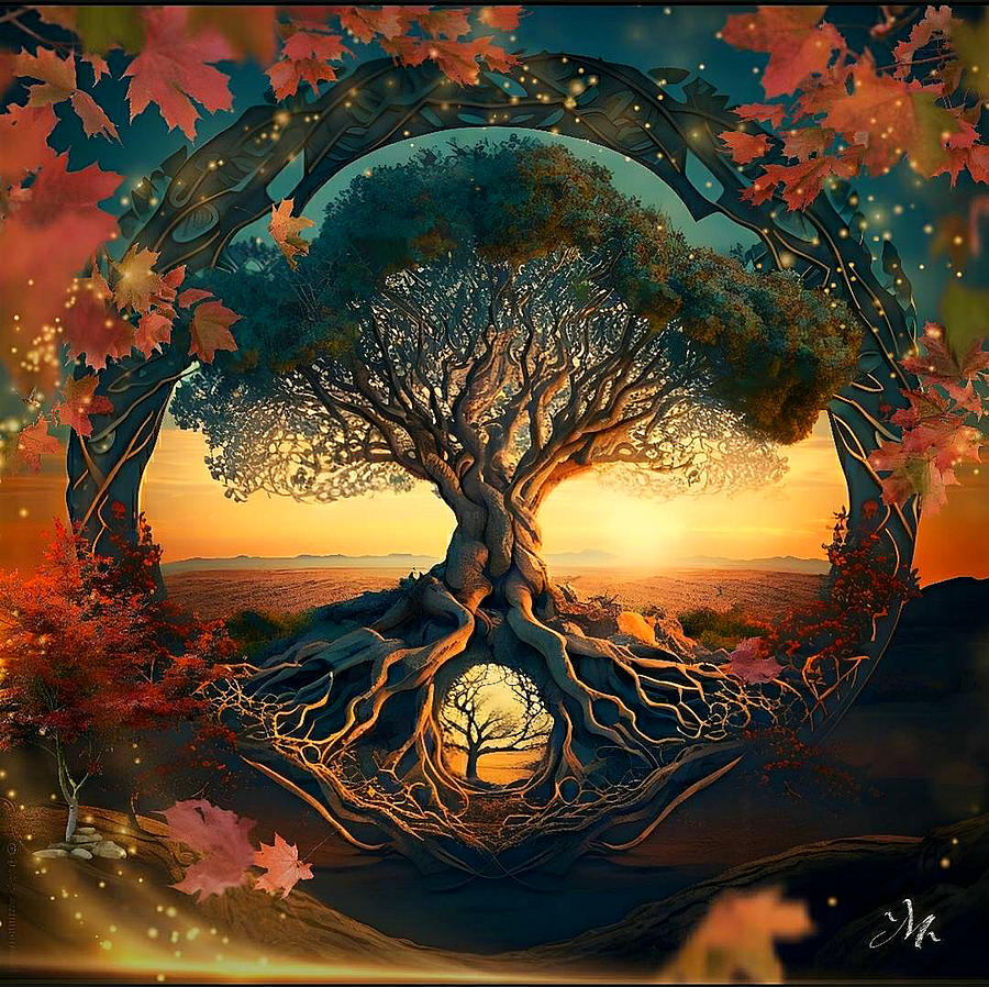 Autumnal Tree of Life Digital Art by MorganCMorgan - Fine Art America