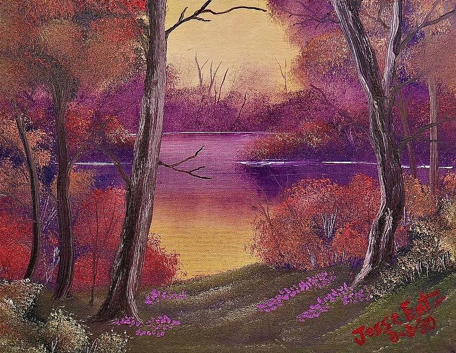 Autumns Dusk Painting by Jesse Entz