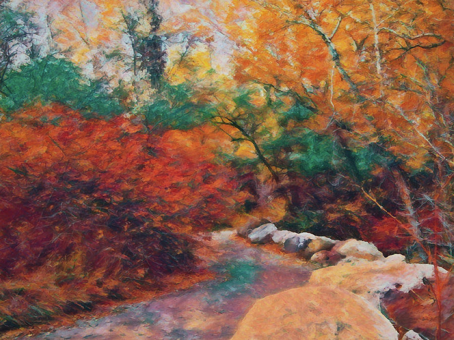 Autumns Glow Painterly 2 Digital Art by Ernest Echols