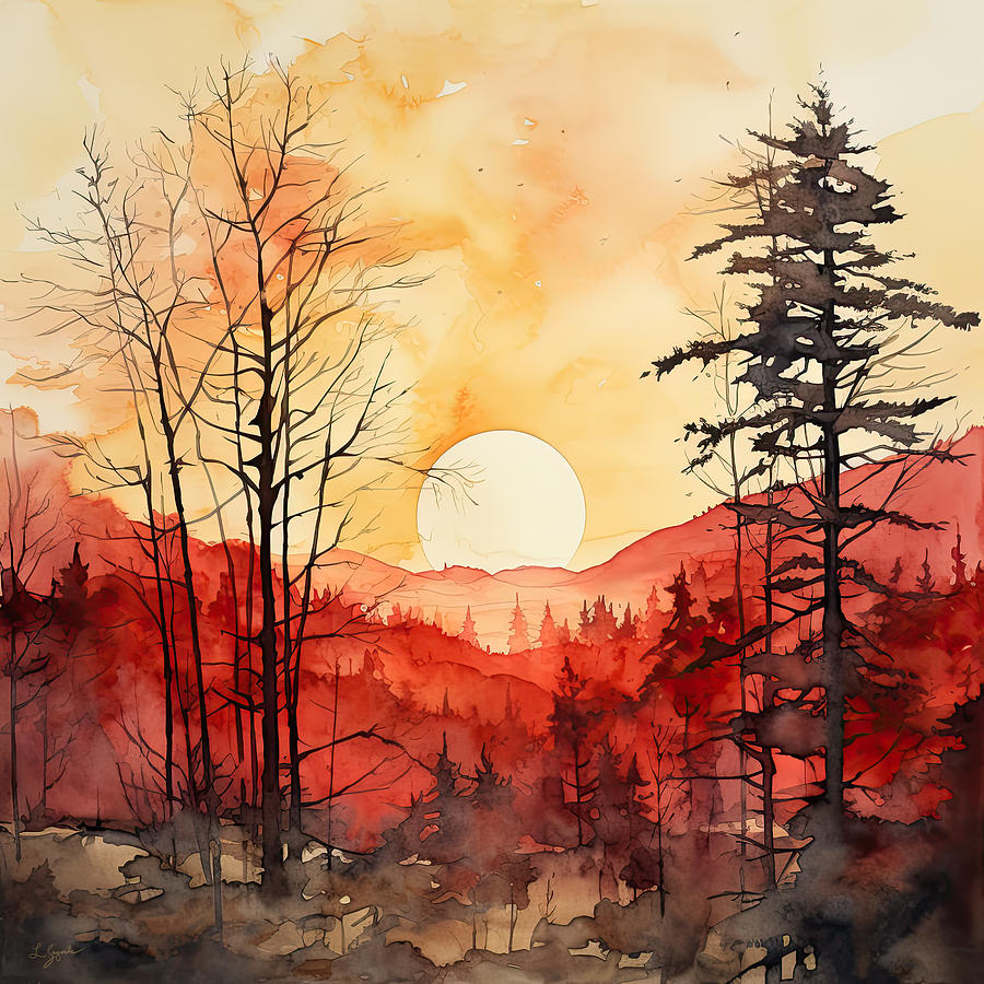 Autumns Passionate Glow Painting by Lourry Legarde