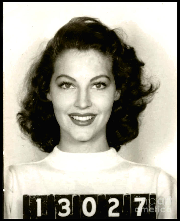 Ava Gardner Hollywood Production Mugshot Photograph By Mugshot Gallery 