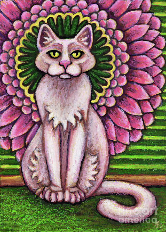 Ava. The Hauz Katz. Cat Portrait Painting Series. Painting by Amy E Fraser