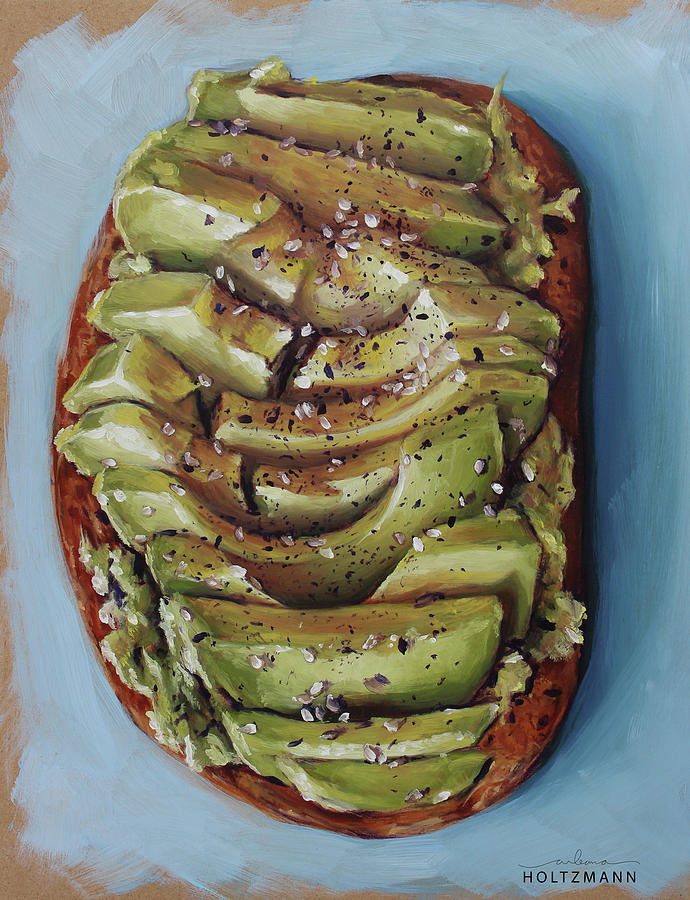 Avacado Toast Painting by Arleana Holtzmann