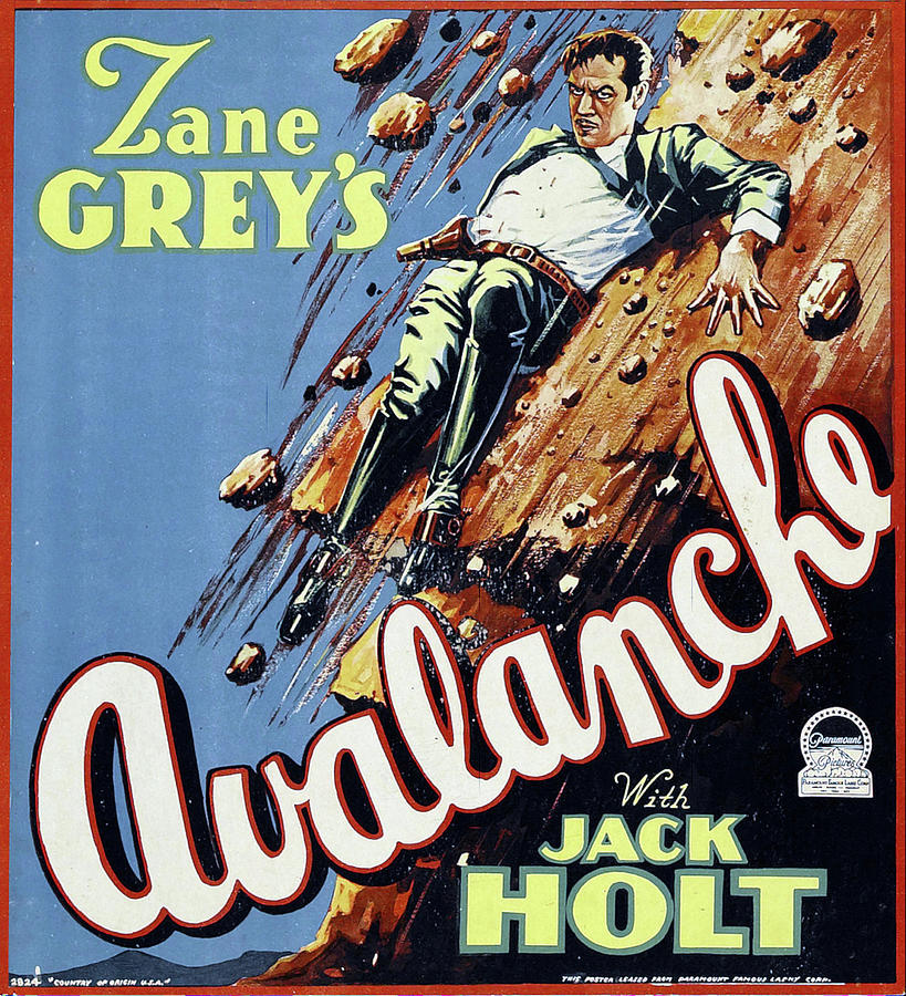 Vintage Mixed Media - Avalanche, 1928 by Movie World Posters