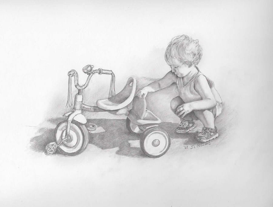 Avas Ride Drawing by J L Collins