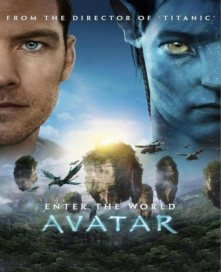 Avatar 2009 Movie Poster stars Painting by Hannah Finley | Fine Art America