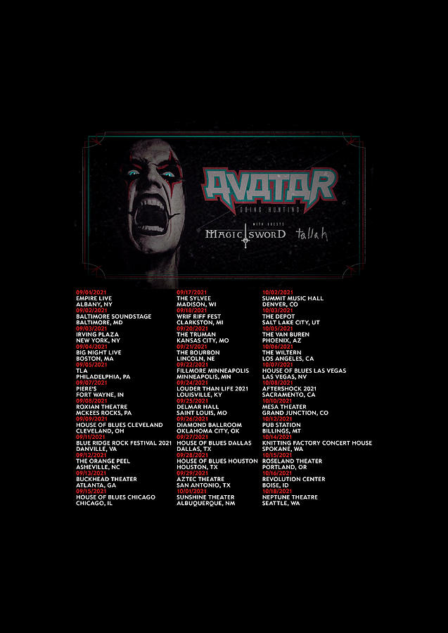 avatar band tour dates