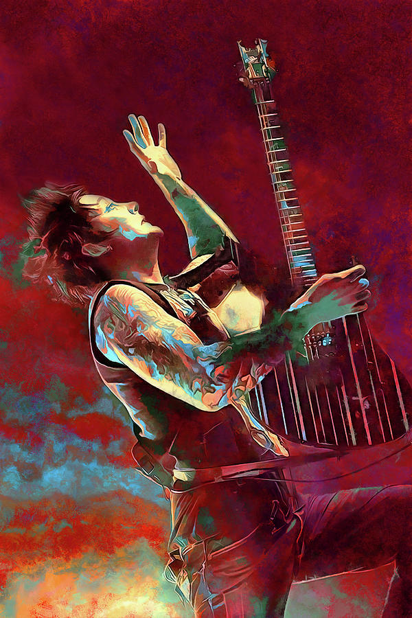Synyster Gates Digital Art - Avenged Sevenfold Synyster Gates Art Bat Country by James West by The Rocker Synyster Gates Digital Art - Avenged Sevenfold Synyster Gates Art Bat Country by James West by The Rocker
