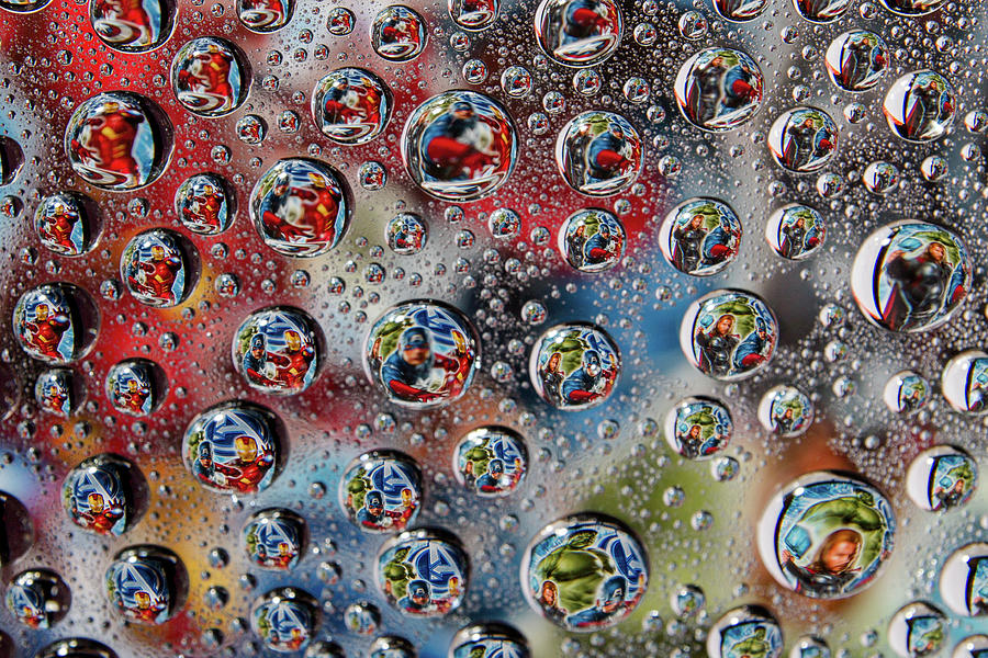 Avengers in Water Bubbles Photograph by Gary Geddes