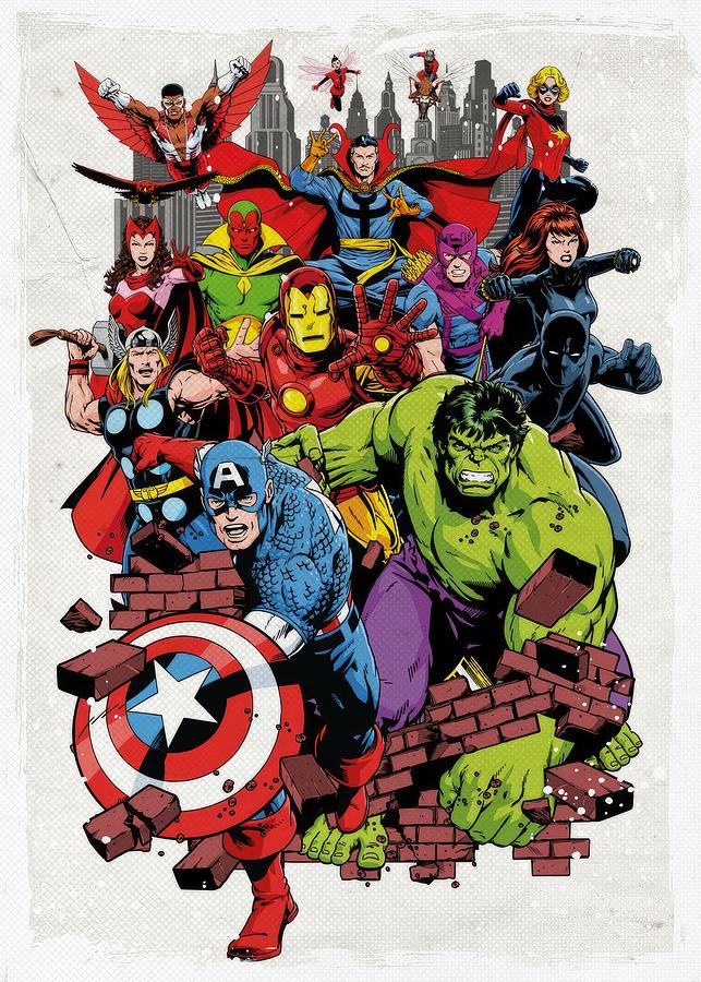 Avengers squad Digital Art by Marvel Posters - Fine Art America