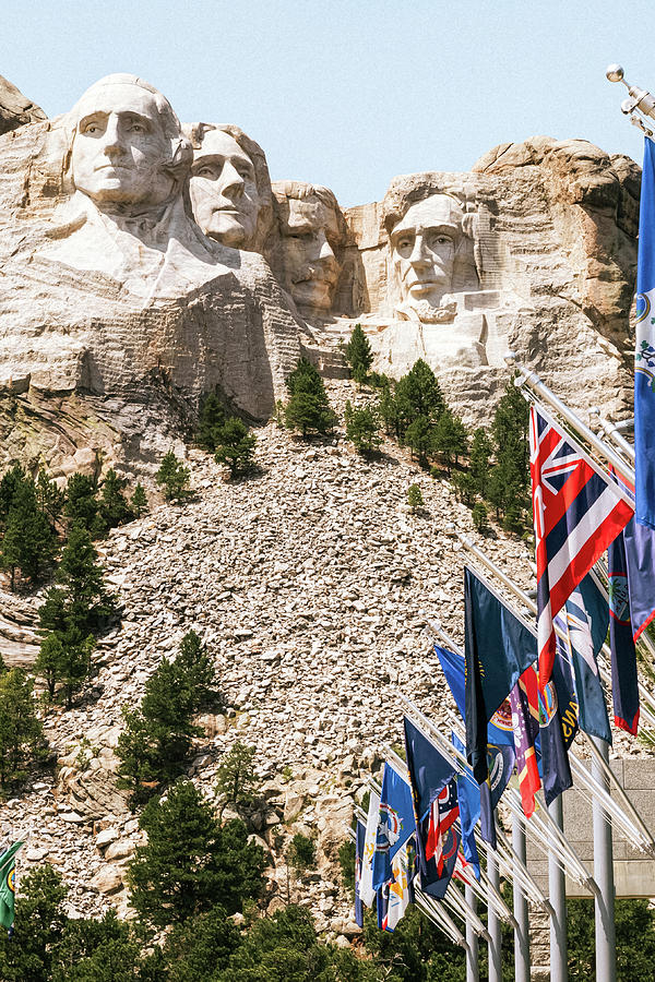 Avenue Of Flags And Mount Rushmore South Dakota Photograph by Gregory ...